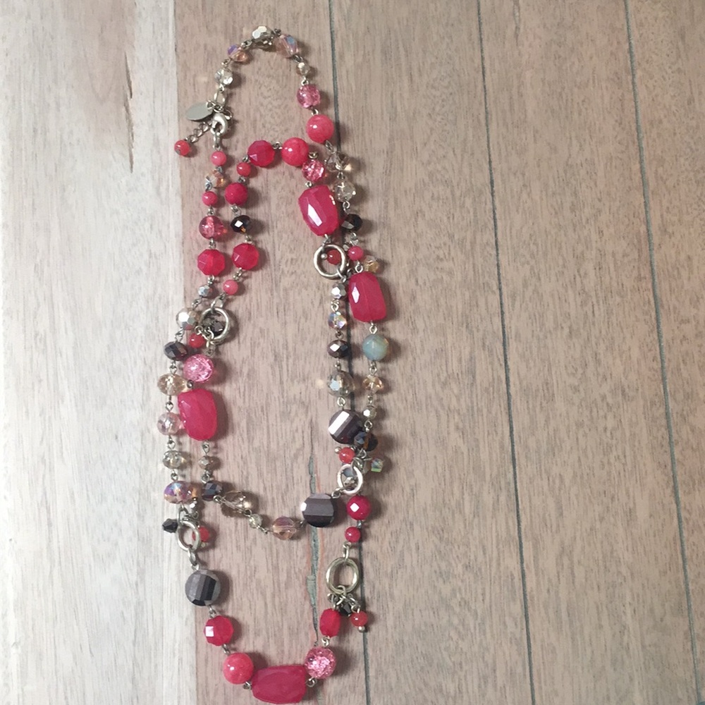 Fun multicolored stone & gold necklace